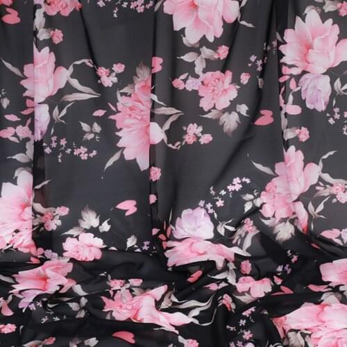 50D Cosplay Dress Chiffon Fabric Chinese Ancient Hanfu Skirt Scarf Hijab Summer Soft Fabric