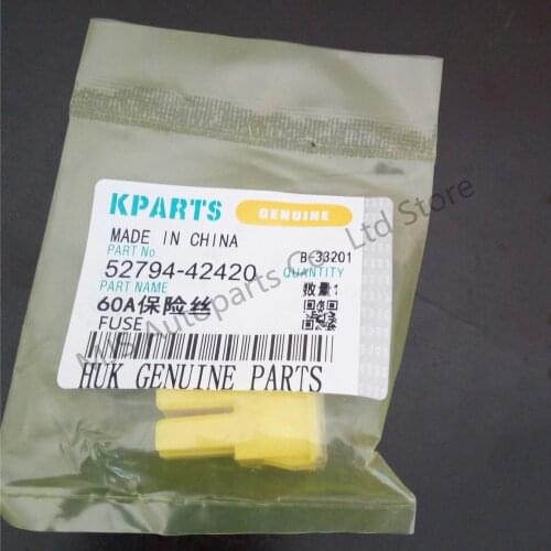 52794-42420 Excavator 60A And 100A Fuse For Kubota 688/758/988 Harvester 77 Standard Blade Fuse Square Interpolated Insurance