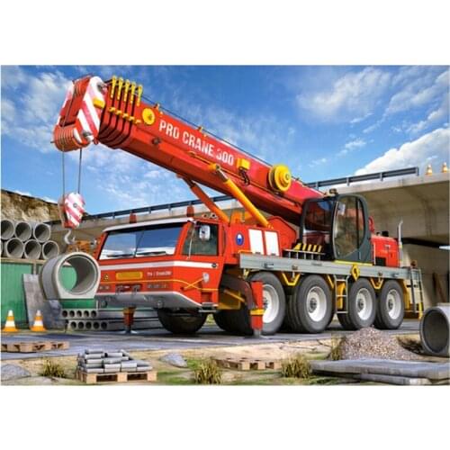 5D Diy Diamond Painting Cross Stitch Fire truck Square Diamond Embroidery Mosaic Kits Craft Home Decor