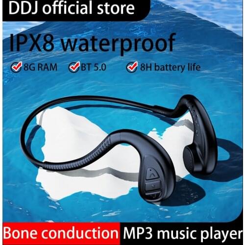 【with 8G RAM】 Bone Conduction Swimming Headset Wireless Bluetooth Headphone IPX8 waterproof Earphone Sport Audio Mp3 Music Play