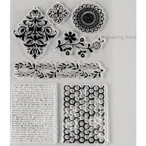Damask Background Stamps Clear Rubber Stamps Scrapbooking