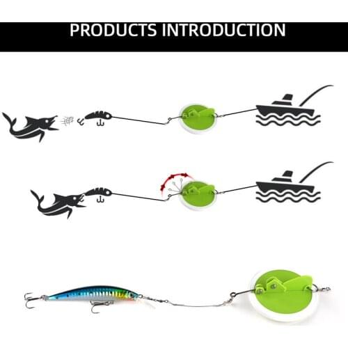 107mm Fishing Diving Board plastic material with rotating ring lead Trolling Diving Board Planer Board Fishing Tools Accessories