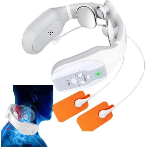 EMS Pulse Neck Massager for Neck Pain Relief Health Care Relaxing Health Deep Tissue Cervical Massage Remote Control