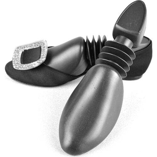 Footful 1 Pair Women Shoe Trees Stretcher Shaper Plastic Spring for US Size 5-8.5 Black