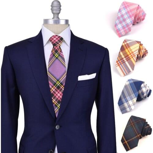Plaid Cotton Neck Ties For Men Women JK Student Necktie For Girls Boys Suits Skinny Tie Casual Slim Male Necktie Check Gravatas