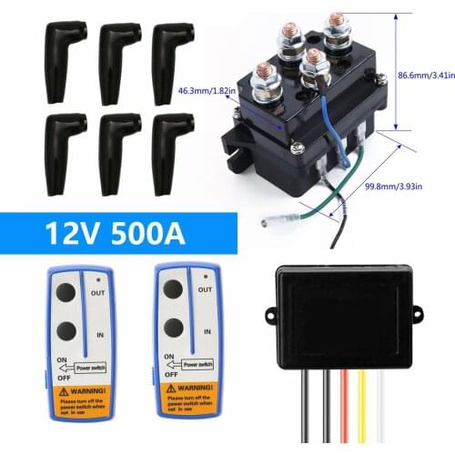 12V 500A Contactor Winch Control Solenoid Relay Twin Wireless Remote Off Roaders