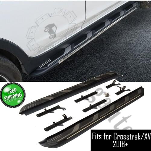 Fits for S ubaru Crosstrek XV 2018+ 2Pcs left right running board side steps nerf bar car pedal side stairs