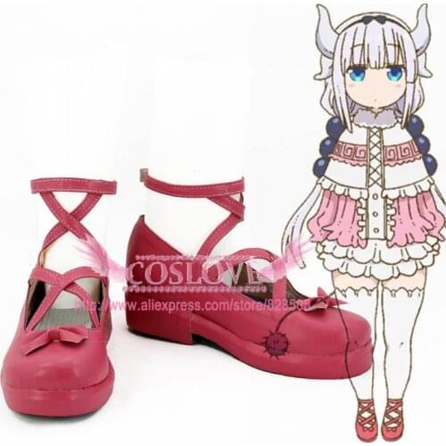 Miss Kobayashis Dragon Maid Kanna Kamui Pink Shoes Cosplay Boots CosplayLove For Halloween Christmas Party