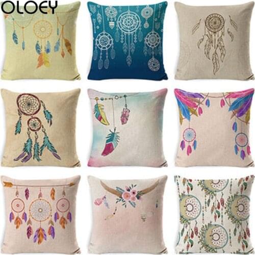 National Wind Pillowcase Car Pillow Home Hotel Bedroom Car Seat Decoration Pillowcase Soft and Comfortable To Map Custom 45x45cm