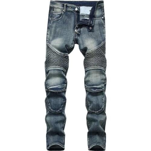 2021 Spring New Fashion Pencil Pants Motorcycle Party Casual Trousers Men Pantalones Hip Hop Ripped Skinny Jeans