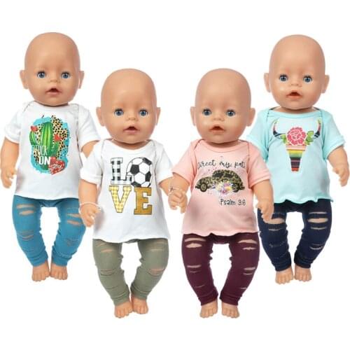 New Style Suit Fit 17inch 43cm Doll Clothes Born Baby Suit For Baby Birthday Festival Gift