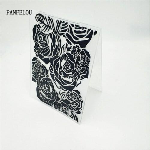 HOT plastic Big rose craft card making paper card album wedding decoration clip Embossing folders