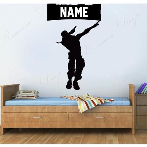 Custom Name Gamer Wall Decals Vinyl Interior Home Decor for Kids Boys Teens Childrens Room Bedroom Playroom Sticker Murals 4786