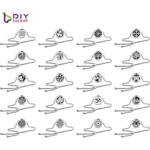 Romantic Perfume Diffuser Locket Bracelet 316l Stainless Steel Adjustable Aromatherapy Floating Locket AD101-120-Z03