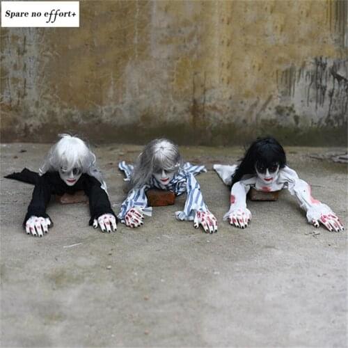 Crawling Ghost Decoration Room Escape Props Halloween Haunted House Party Bar KTV Decorative Devil Horror Festival Decor Supply