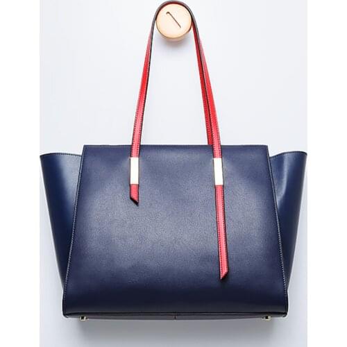 CGA New 2021 Fashion Black Tote Bags For Women Genuine Leather Shoulder Bag Large Capacity Handle Bag Solid Color Handbags Sac