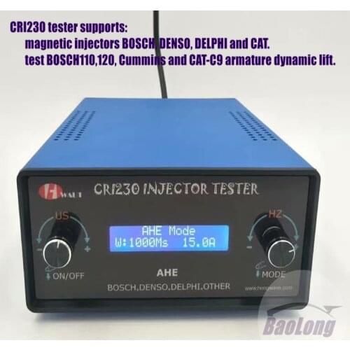 For Bosch Denso Delphi CAT common rail injector tester CRI220, diesel injector dynamic stroke travel AHE tester CRI230 repair
