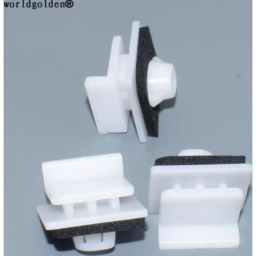 Worldgolden 100pcs plastic clip Rocker Panel Protective Panel Scuff Panel Retaining Clip for Honda 91514-SAA-003