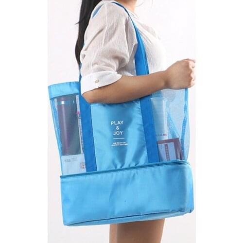 Women Swimming Bag Rucksack Handbags Dry Wet Shoulder Bag Multifunctional Beach Pool Pouch Mesh Bag for Picnic Swimming Travel