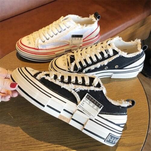 2020 Casual Women Shoes Canvas Breathable Outdoor Sneakers Spring Summer Shoes Platform Lace Up