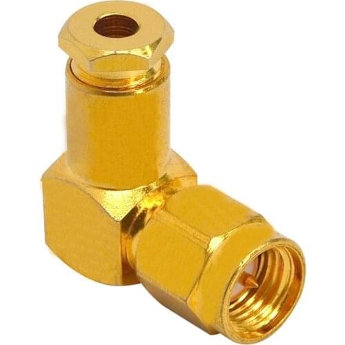 10 Pieces SMA male plug right angle clamp connector for LMR195 RG58