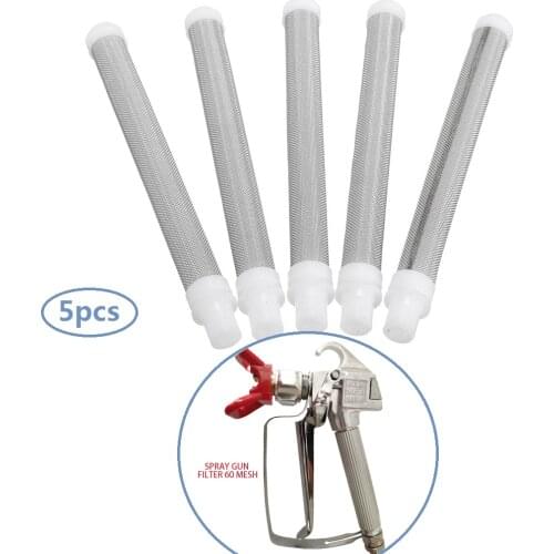 Airless Spray Gun Filters 60 Mesh Paint Sprayer Machine Accessories Paint Sprayer Parts 5PCS/Set Guns Filter Stainless Steel