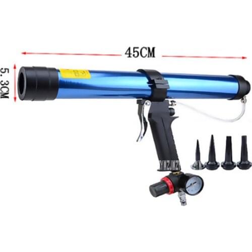 600ML Sausage Soft Pneumatic Caulking Gun Glass Glue Air Rubber Guns Tool Caulking Gun Glass Glue Gun With Control Valve 6.8 Bar