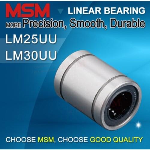 8pcs MSM LM25UU LM30UU Linear Motion Bearings 25x40x59mm Ball Bushing 30x45x64mm Shaft Sliding Guide CNC Kits Automation Parts