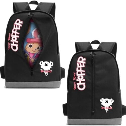 Anime One Piece Chopper Cosplay Student School Shoulder Zipper Backpack Bag Rucksack Knapsack Laptop