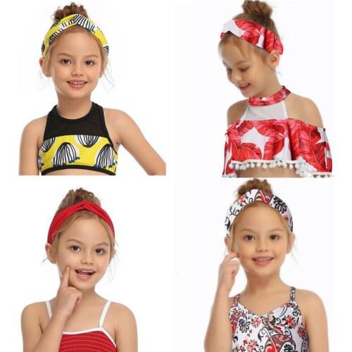 Bohemia Beach Plant Hair Accessories Hair Belt Parent-Child Multi-Color Hair Belt Mother and Duaghter Girls Bow Hairband