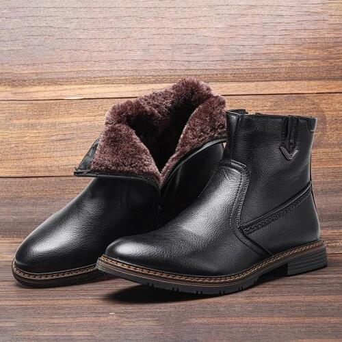 2021 Men Winter Boots Non-Slip Comfortable Brand Snow boots Fashion Warm Winter Shoes Men