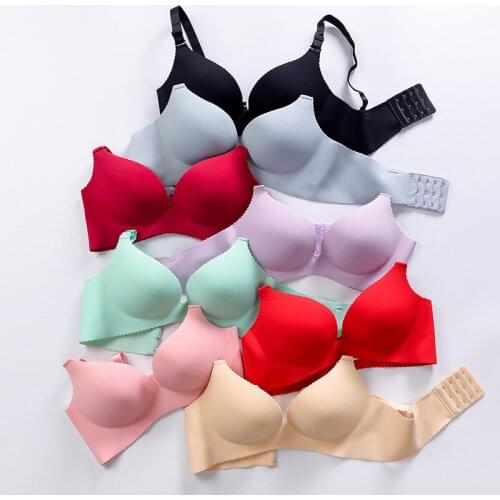 Sexy Deep U Cup Bras For Women Push Up Lingerie Seamless Bra Wire Free Bralette Backless Plunge Intimates Female Underwear