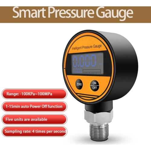 Liquid Air Digital Pressure Gauge Pump Water Negative Pressure Switch Controller SS304 M20*1.5