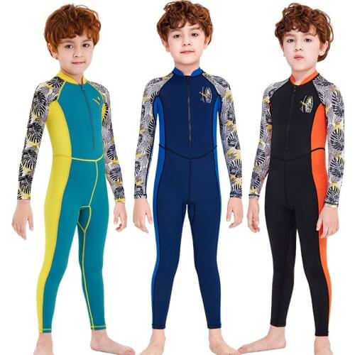 Kids Diving Suit boys Sunscreen Swimwear Quick-drying Thin Wetsuits Long Sleeved Snorkeling Jellyfish Clothes New 2021