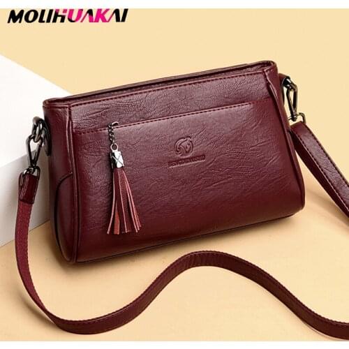 Designer 2021 New Leather Luxury Handbag Ladies Fashion Simple Handbag High Quality Womens Shoulder Messenger Bag