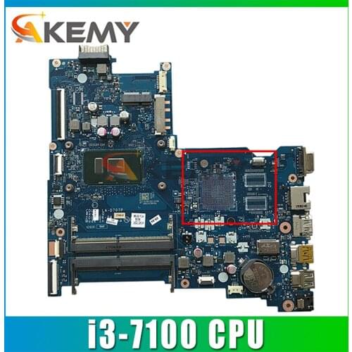For HP 15-AY Laptop Motherboard 903795-601 903795-001 CDL50 LA-D707P With SR2ZW i3-7100 CPU DDR4 MB 100% Tested Fast Ship