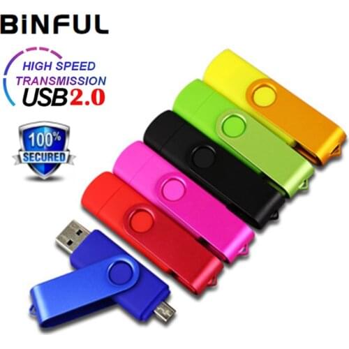 BiNFUL PenDrive OTG 3IN 1 Type-C Usb Flash Drive 16G 32G 4G Usb Stick Pen 64G 128G 256G 512G Pen Drive 2.0 Memory Free Logo Gift