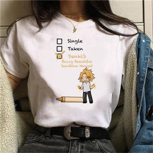 Anime My Hero Academia T-shirts Funny Tee Harajuku TShirt Summer New Denki Kawaii Clothing Tops Women Clothes Graphic Tee Shirts