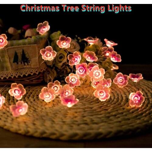 Christmas Tree String Lights 2.2m 20led Flower Waterproof Outdoor Decoration Garland Fariy Lights Christmas Wedding Party Garden