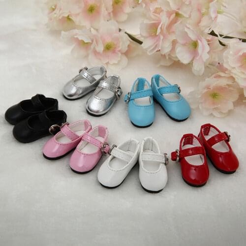 BJD Doll Shoes applicable to 1-6 size candy color casual Pu shoes doll accessories
