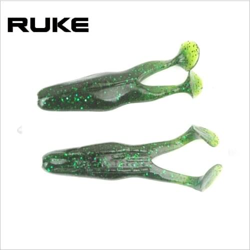 RUKE Hot sale the frog soft 10cm15g 3pcs/lot bionic bait fishing soft worm road and soft bait fishing lure Free