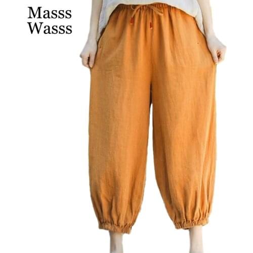 Женские льняные брюки Masss Wasss China At AliExpress