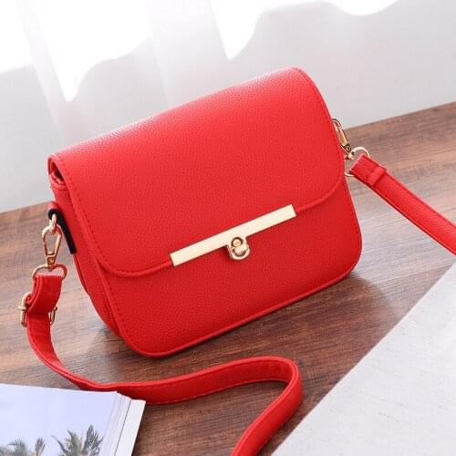 Fashion Solid Color Small Flap Crossbody Bags for Women Qualited Ladies PU Leather Handbags Shoulder Bag Simple Messenger Bags