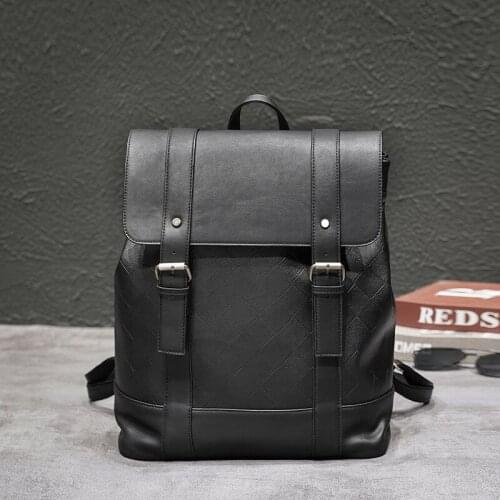 Mens high quality PU Leather Multi-Function Vintage Travel Backpack Tote School Bag 13" Computer Portable Carry Case knapsack