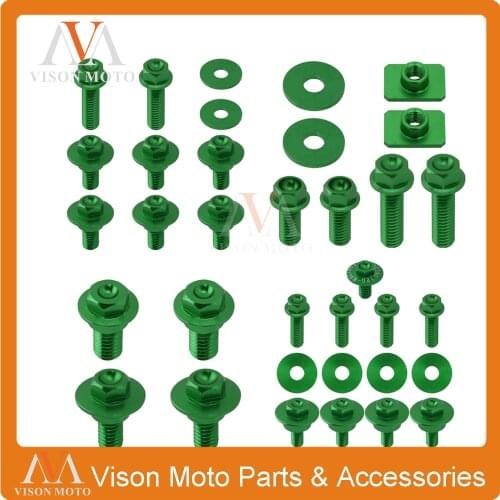 Motorbike Front Fender Radiator Shrounds Rear Fender Seat Screw For Kawasaki Suzuki KX125 KX250 KX-F KX250F KX450F RMZ250 RMZ