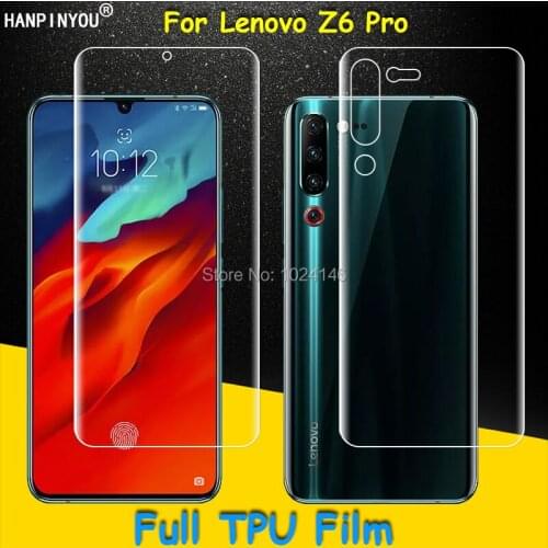 Front / Back Full Coverage Clear Soft TPU Film Screen Protector Guard Shield For Lenovo Z6 Pro Z6Pro 6.39" (Not Tempered Glass)