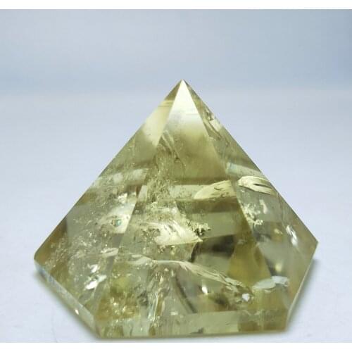 High quality 5cm Natural hexagon citrine Crystal pyramid sexangle yellow quartz gemstone pyramid meditation reiki healing