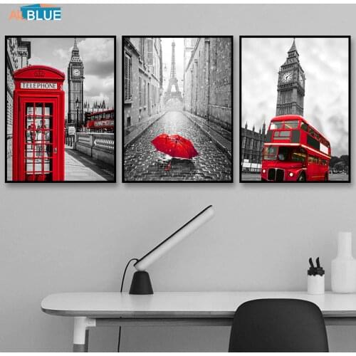 Poster Nordic Posters And Prints Paintings For Living Room Wall Art Decorative Pictures Canvas Print City London Paris Landscape