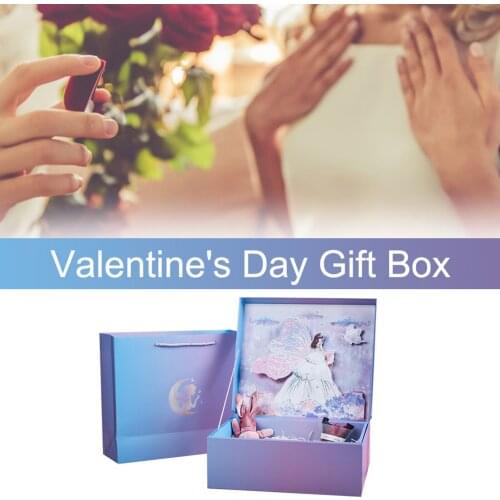 Valentines Day Gift Box Dream Girl Heart Flip Three Dimensional Gift Box With Hand Gift Box Surprise Gift