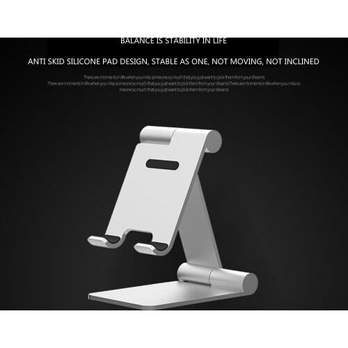 Hot Aluminium Alloy Phone Holder Stand Mobile Smartphone Support Tablet Desk Portable Metal Cell Phone Holder for iPhone iPad